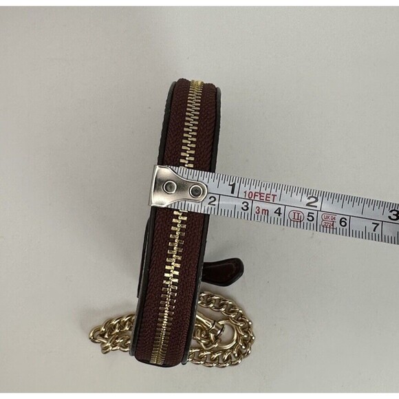 NWT Coach F68849 Round Coin Case in Signature Canvas Pink Candy Chain Ltd. Edit. - Picture 14 of 15